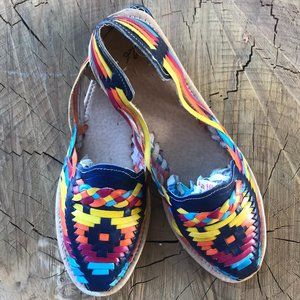 Women's Mexican Handmade Colors Leather Huaraches